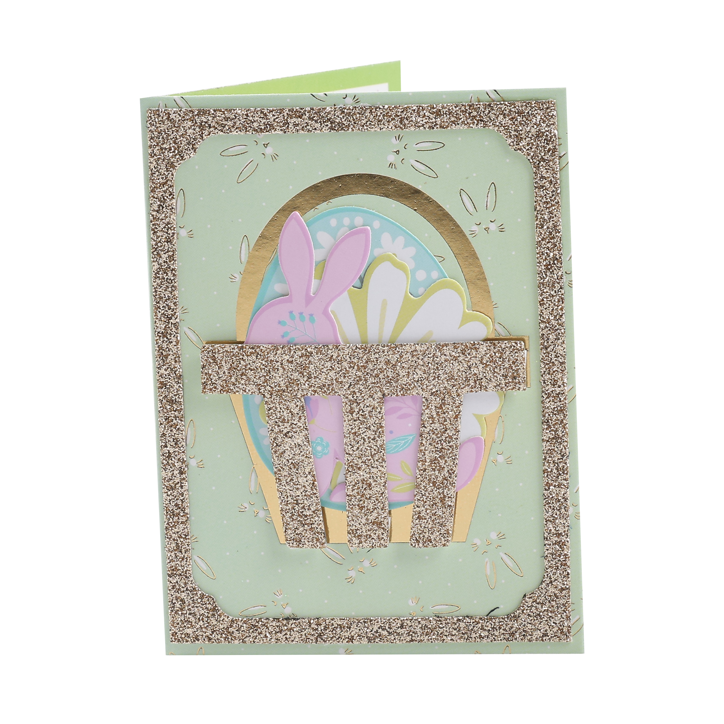 Easter Bunny Hourglass Greeting Card EASD0005